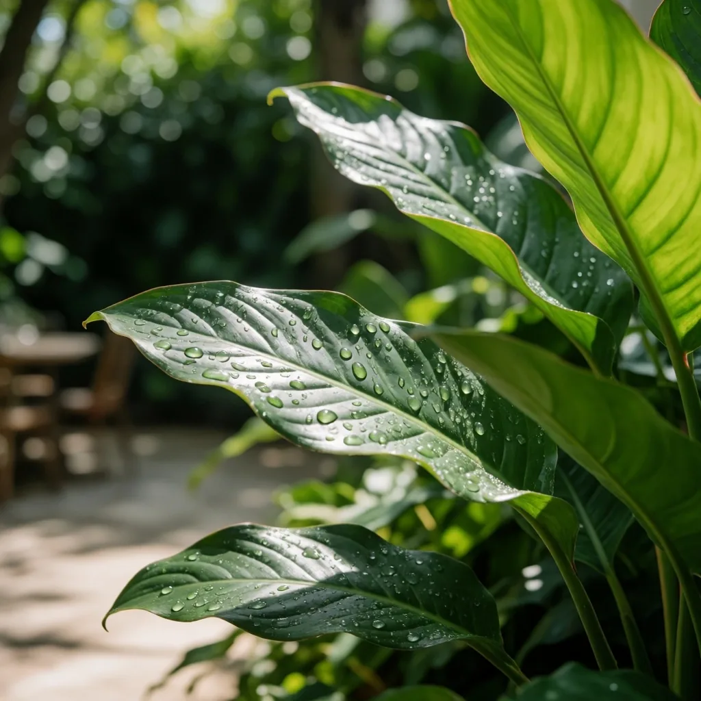 Patio con vegetación tropical en República Dominicana
