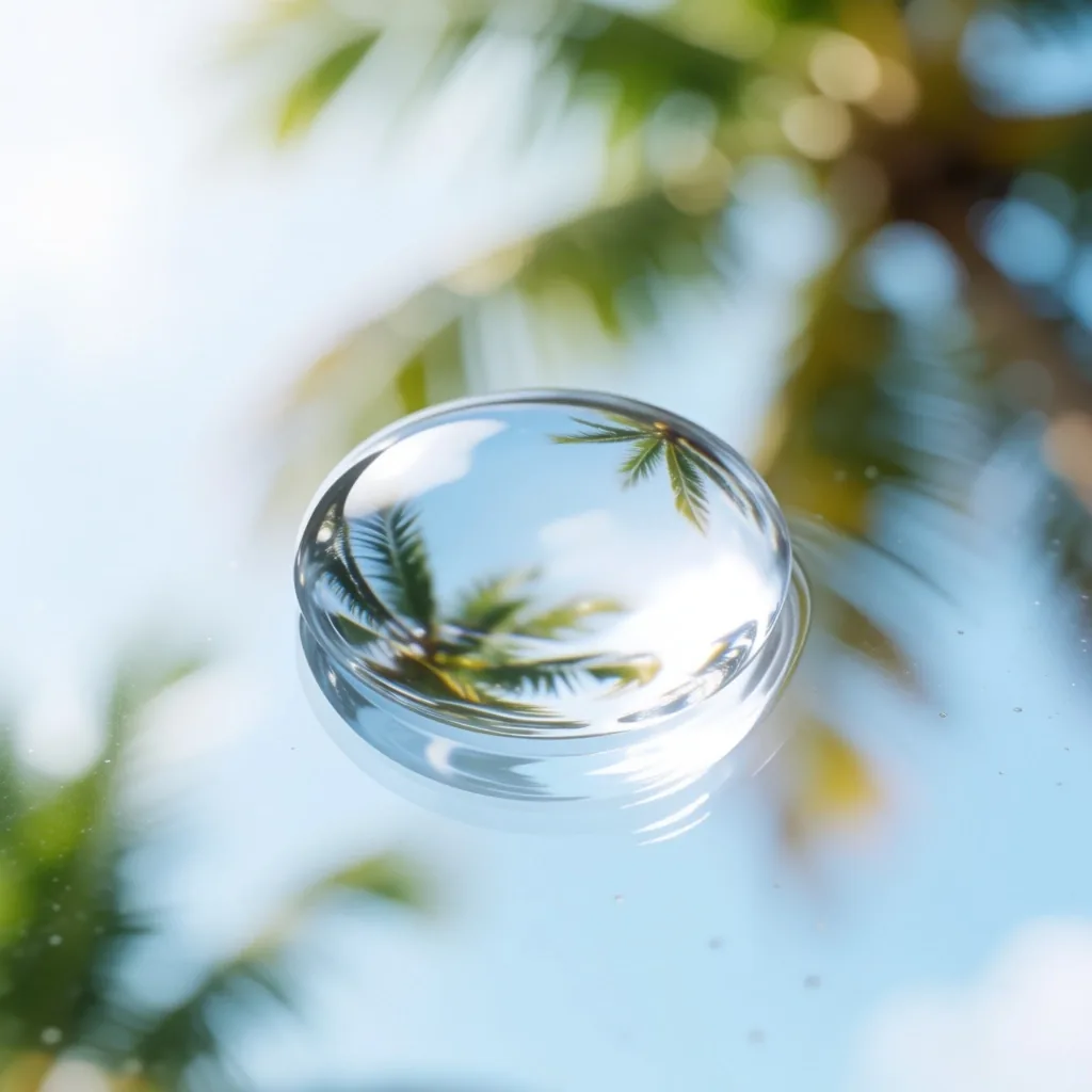 Gota de agua sobre superficie de cristal